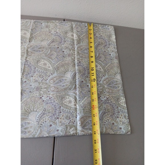 Raymond Waites Paisley Pillow Cases Set Of 2 QUEEN Green Purple 100% Cotton Boho - Picture 7 of 8